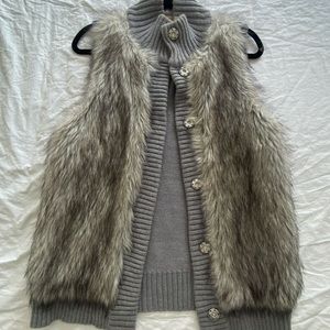 Size small Michael Kors faux fur vest.